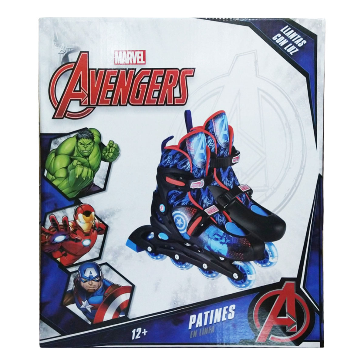Patines para niños en Linea Avengers 23 a 26 cm Negro/Azul