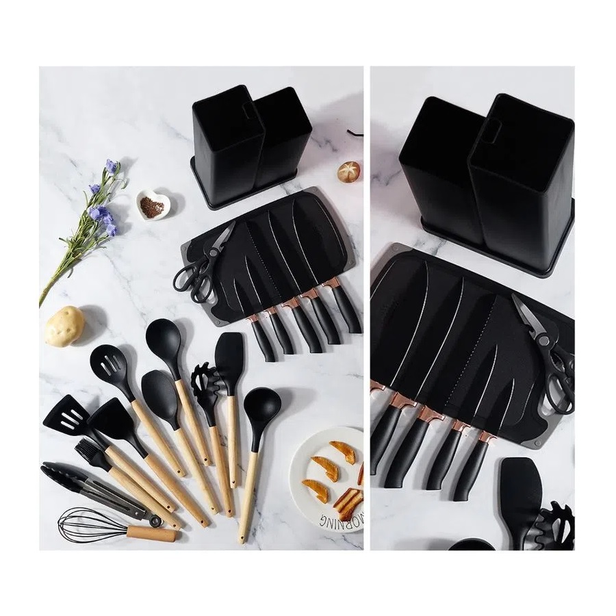 Utensilios de cocina con tabla 19 piezas