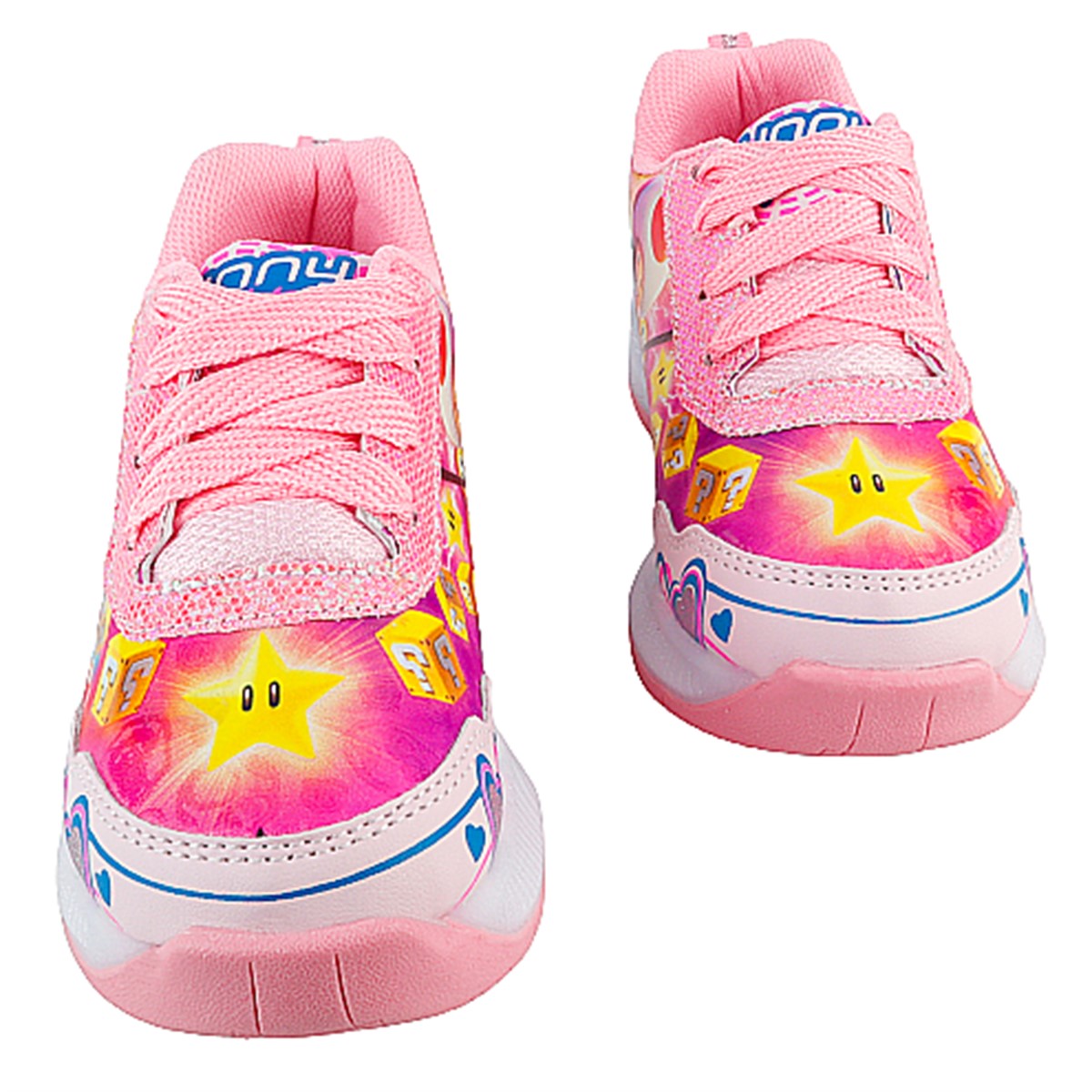Tenis Niña Princesa Peach Luces Leds Mario Bros Juego 845-rp.