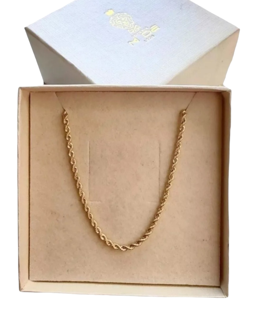 Cadena Estilo Torsal 50 cm X 2 mm Oro 10 Kilates + Obsequio