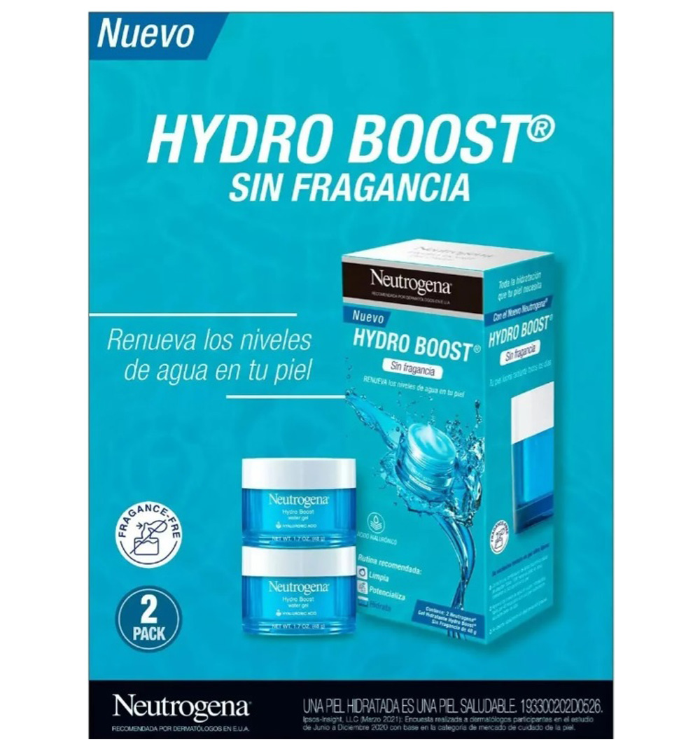 Neutrogena Hydro Boost Crema Facial En Gel 50g 2 Pzs