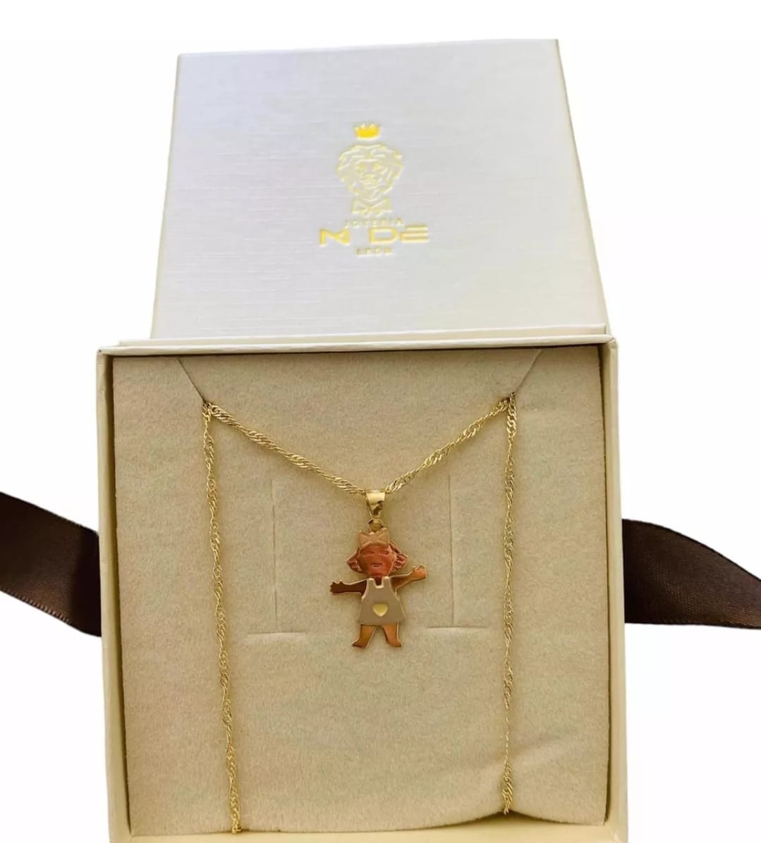 Dije De Niña En 3 Oros De 14 Kilates + Obsequio