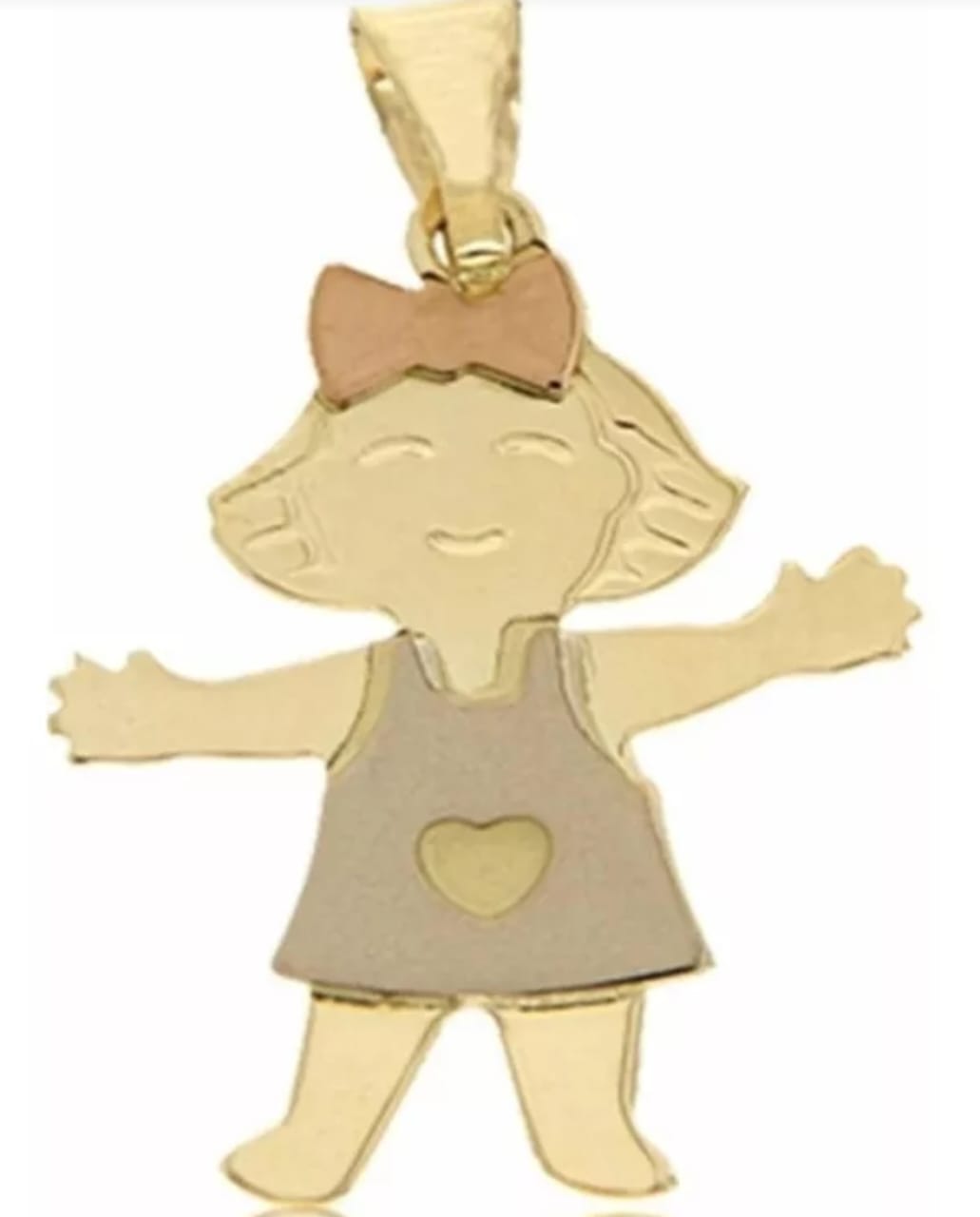 Dije De Niña En 3 Oros De 14 Kilates + Obsequio