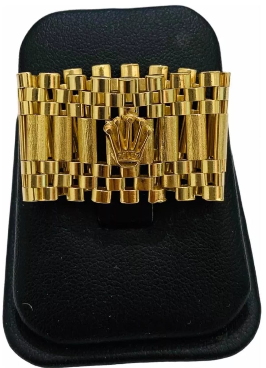 Hermoso Juego Tipo Rolex De 2 Cm En Oro De 14 K + Obsequio