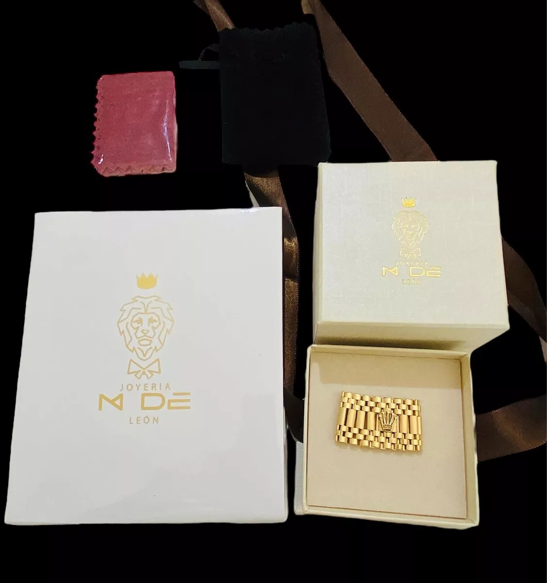 Hermoso Anillo Tipo Rolex En Oro De 14 Kilates + Obsequio