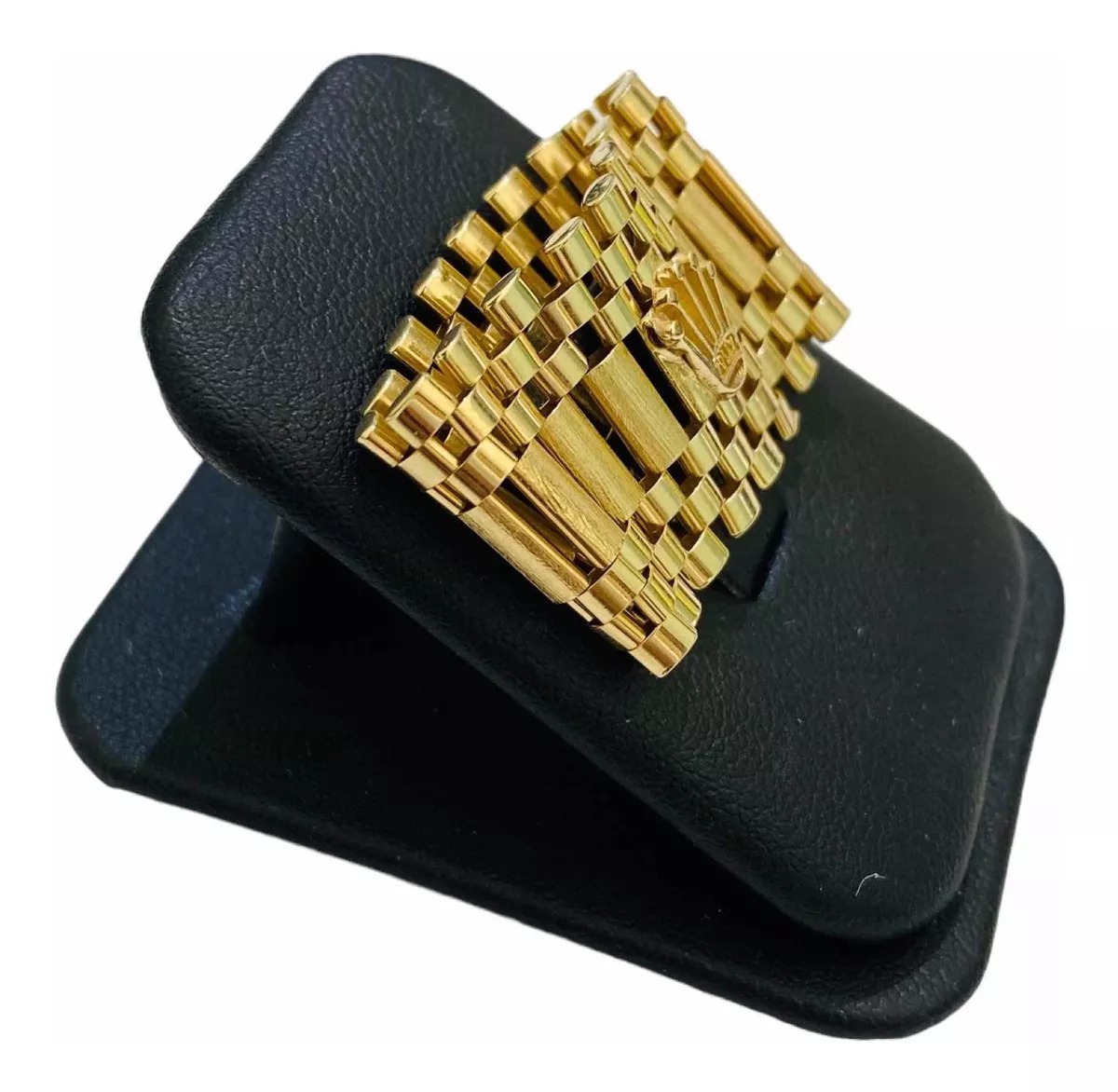 Hermoso Anillo Tipo Rolex En Oro De 14 Kilates + Obsequio