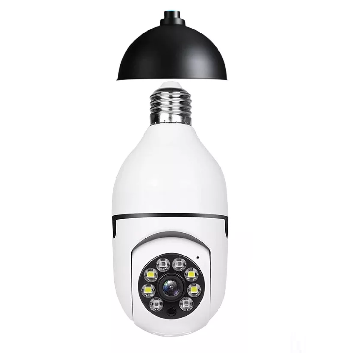 Bombilla de enchufe de luz inalámbrica, cámara de seguridad WiFi, cámara  PTZ de 360 grados, proyector de visión nocturna, detección de movimiento