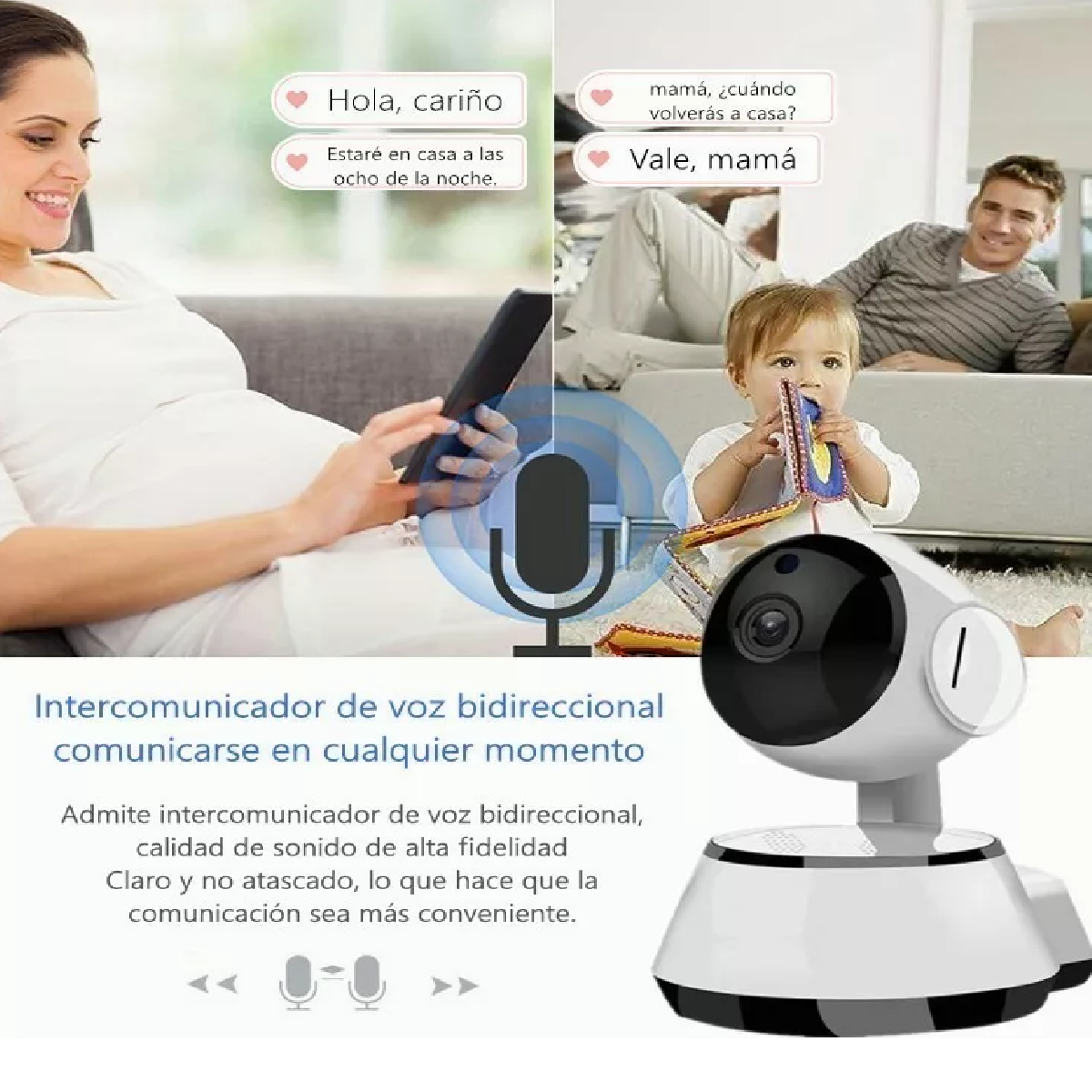 Cámara De Seguridad V380 Hd Con Wifi Y Visión Nocturna