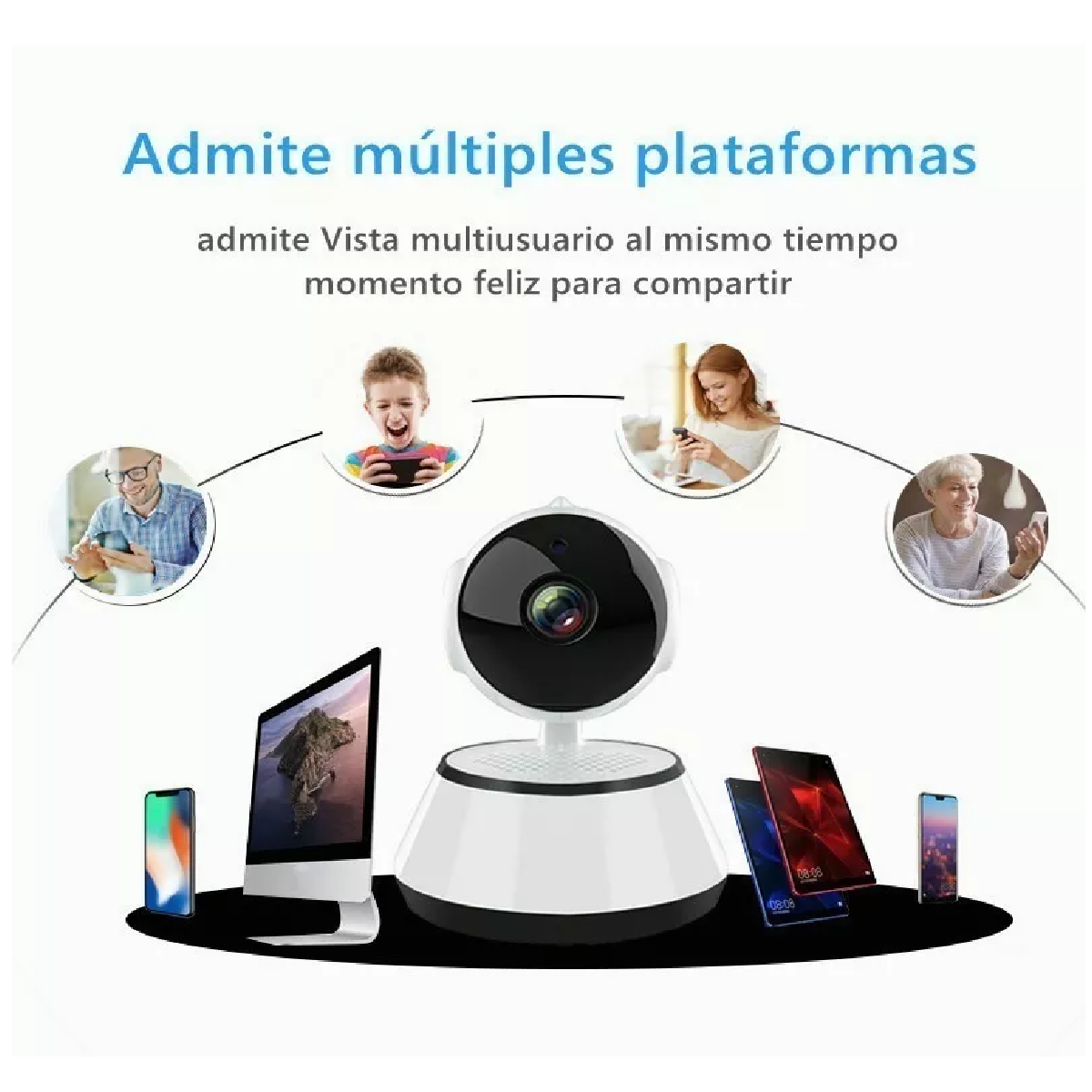 Cámara De Seguridad V380 Hd Con Wifi Y Visión Nocturna