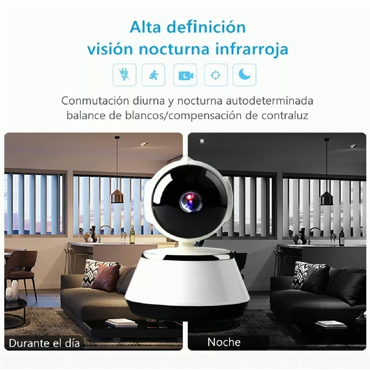 Cámara De Seguridad V380 Hd Con Wifi Y Visión Nocturna