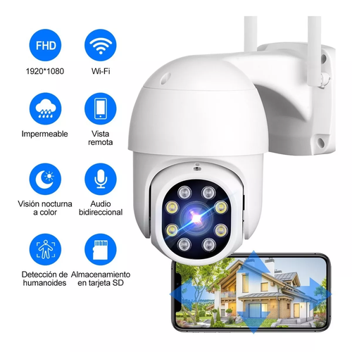 Camaras De Seguridad Wifi Exterior 1080P Inalambrica IR Vision Nocturna  Video 