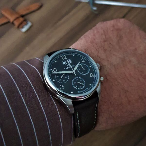 Reloj Lorenz - 1934 Cronógrafo - Caballero - Acero 316 L - 42mm - Italy