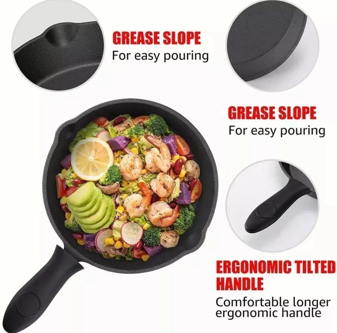 3 Sartenes De Hierro Fundido, Sartén De 6/8/10 Pulgadas