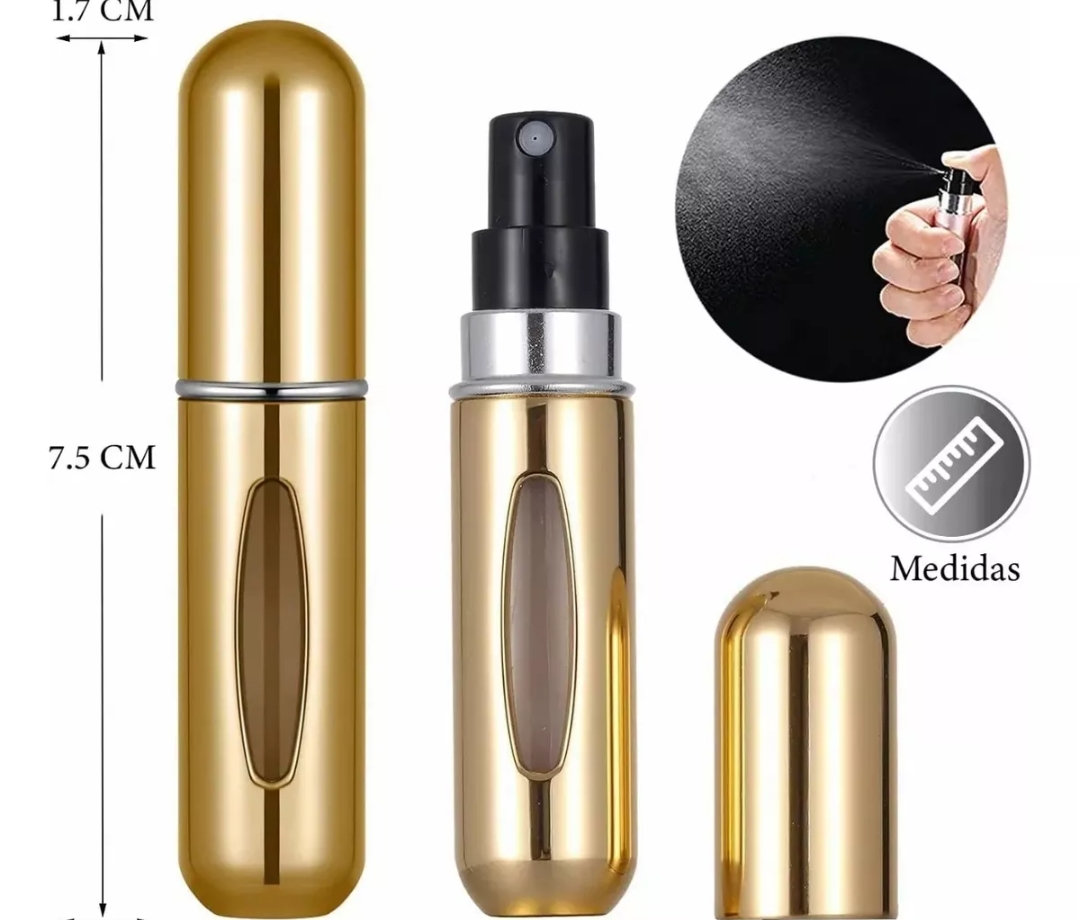 5pcs Mini Atomizador Para Perfume, Capsula Viaje 5ml