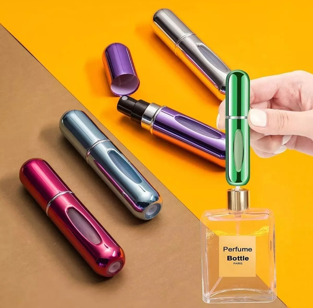 5pcs Mini Atomizador Para Perfume, Capsula Viaje 5ml