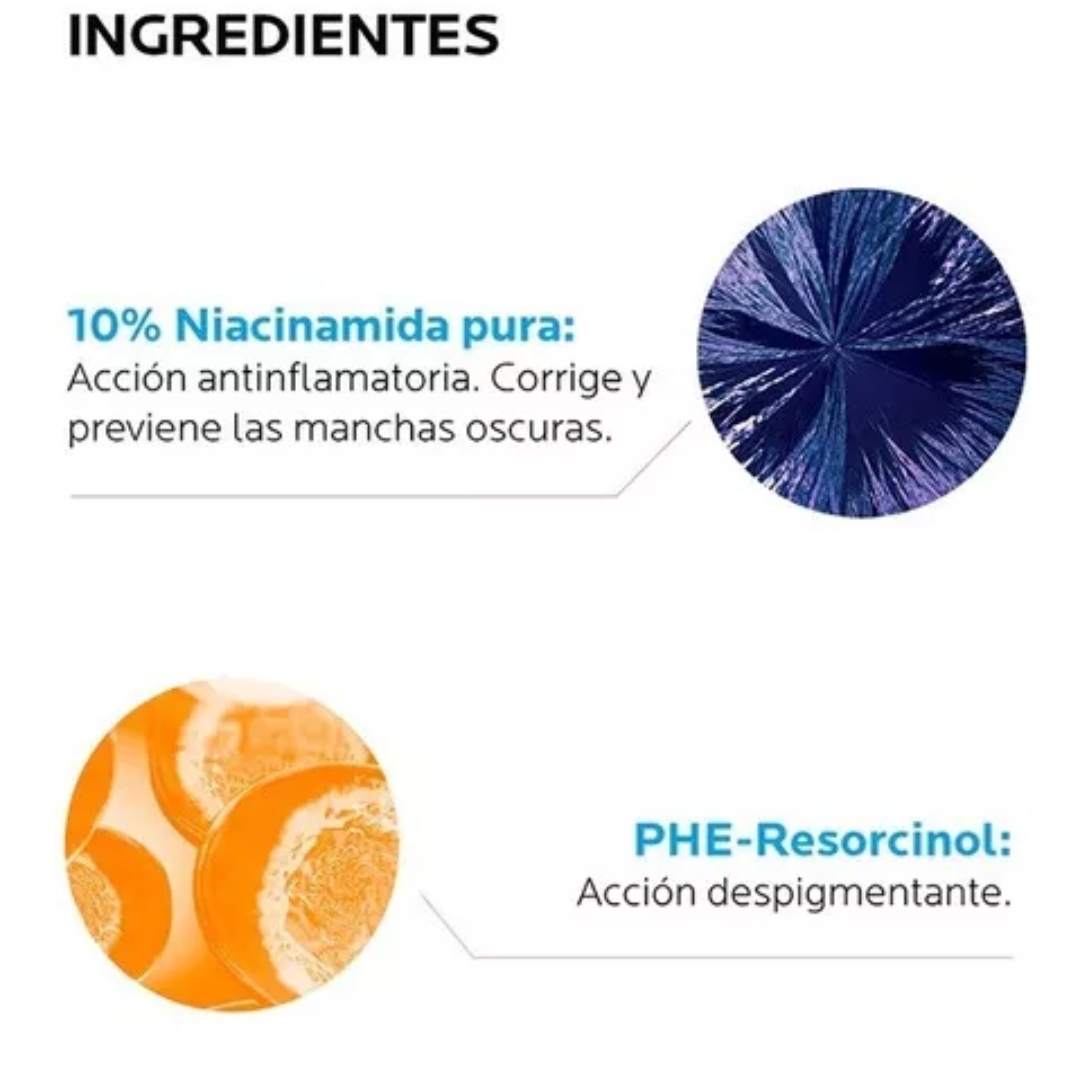 Sérum Pure Niacinamide 10 La Roche-Posay Pure niacinamide día/noche para todo tipo de piel de 30mL