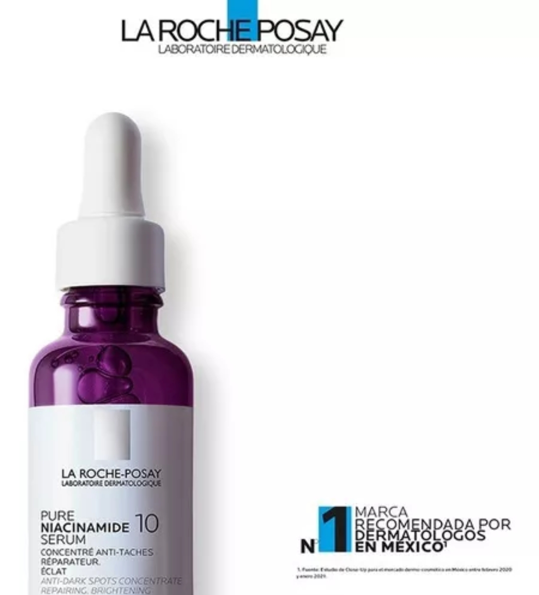 Sérum Pure Niacinamide 10 La Roche-Posay Pure niacinamide día/noche para todo tipo de piel de 30mL