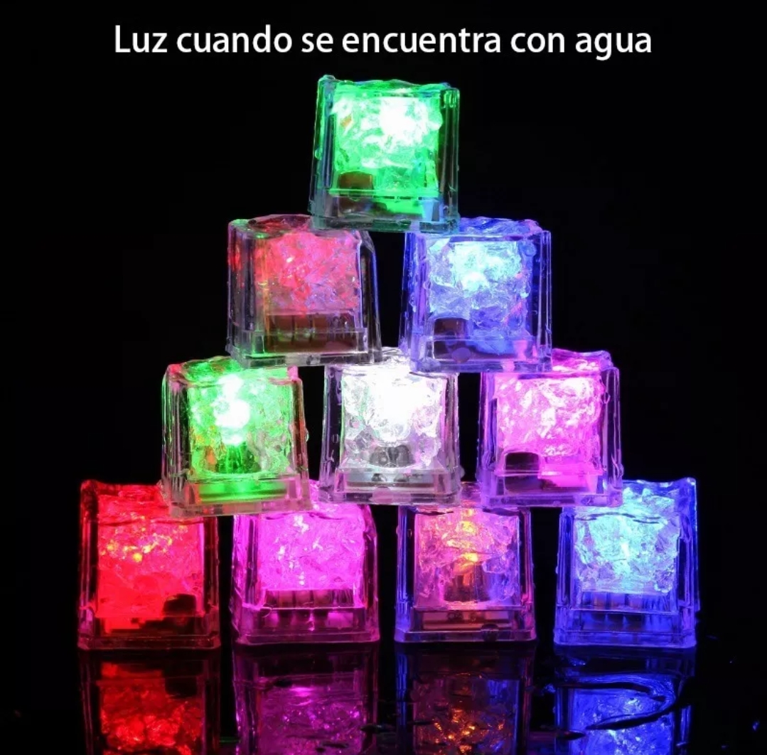 24 Luces Led De Cubitos De Hielo Brillantes Para Uso En Fies