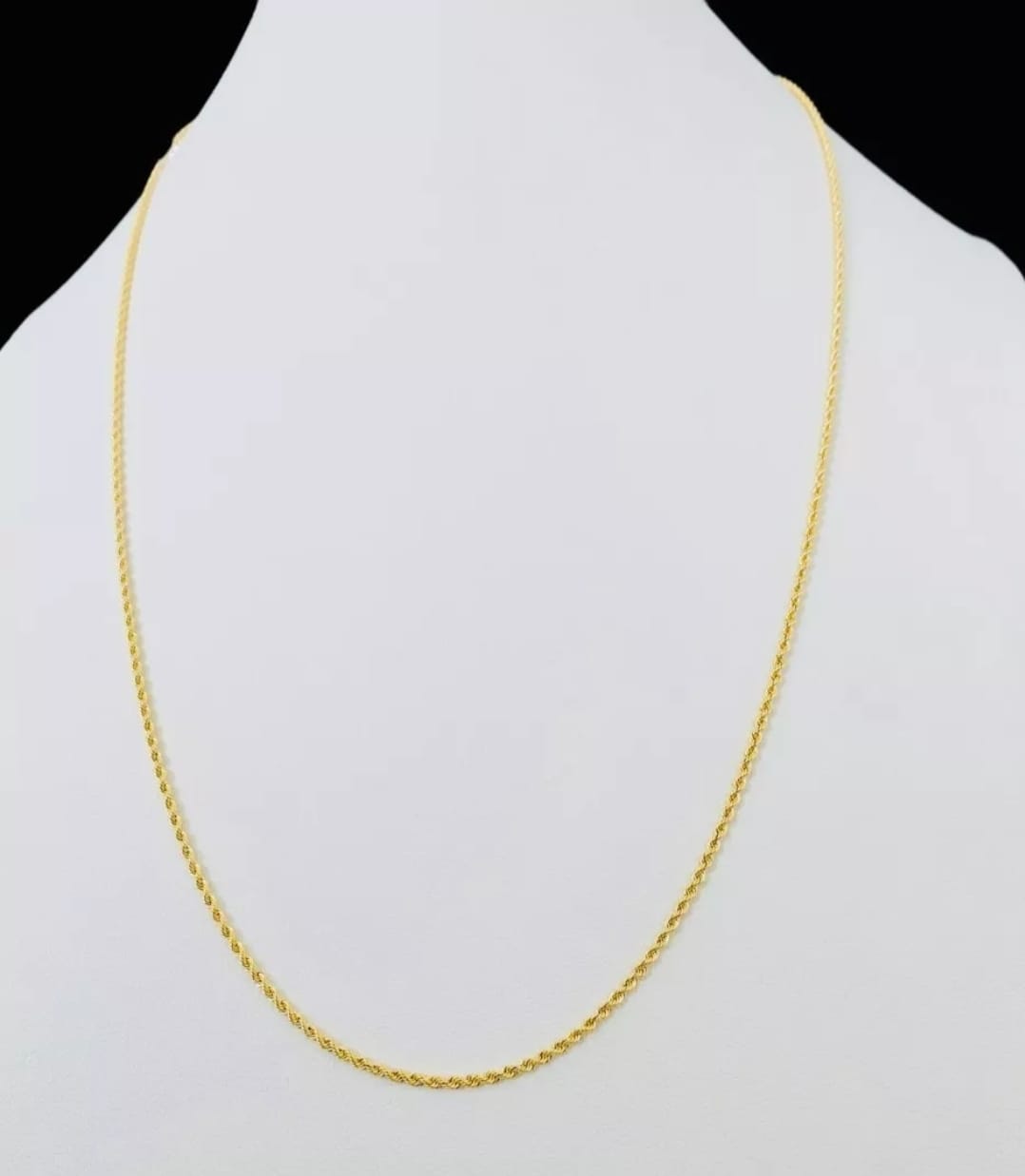 Cadena Estilo Torzal  1 Mm x  45 cm Oro 14k + Obsequio 