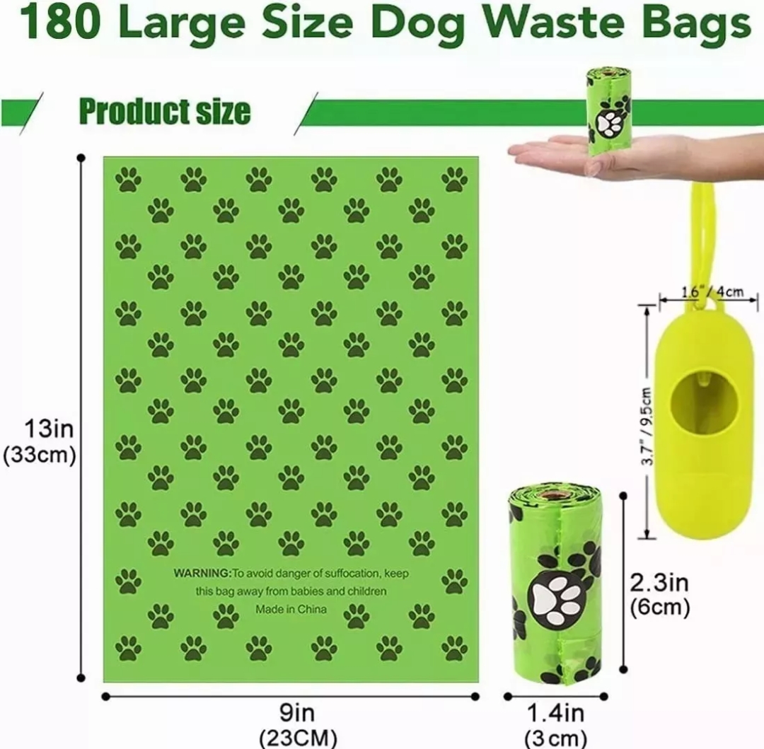 300 Bolsas Para Popo Perro Biodegradables Con Dispensador L