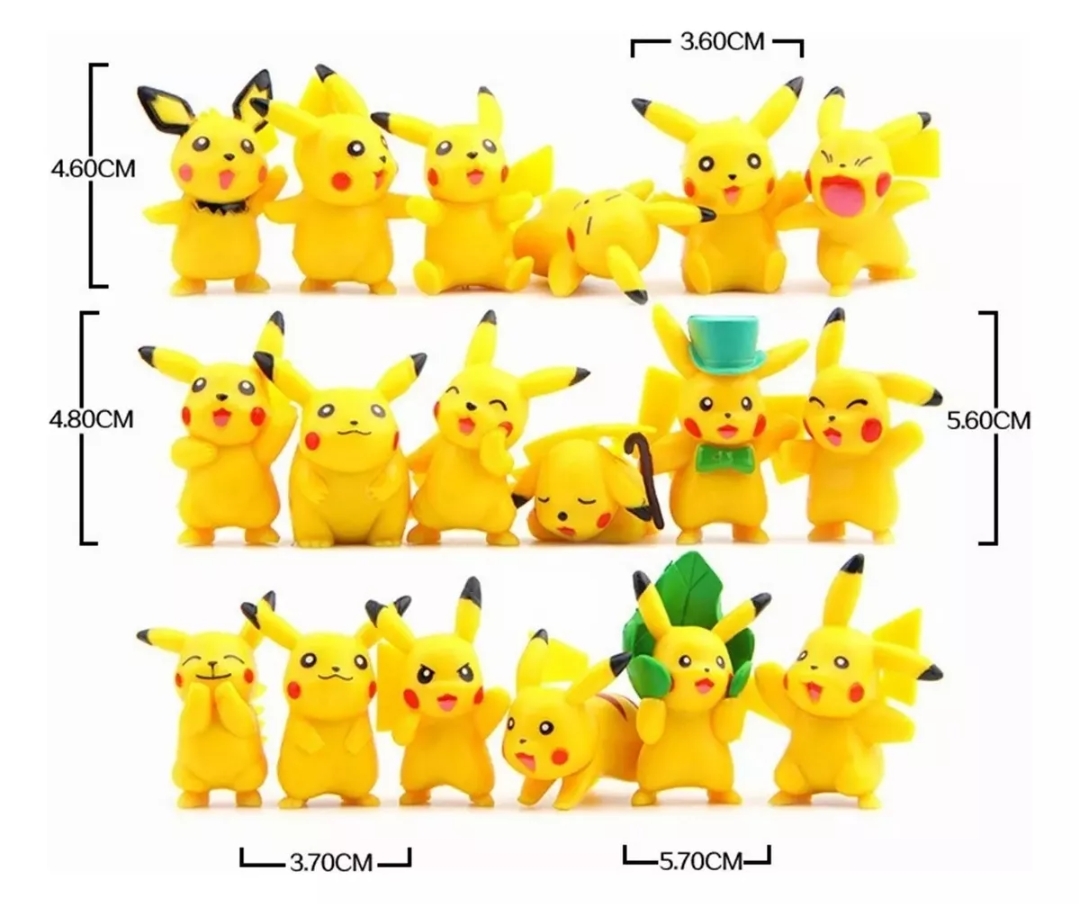 18 Figuras De Pokemon Coleccionables Pikachu De Regalo