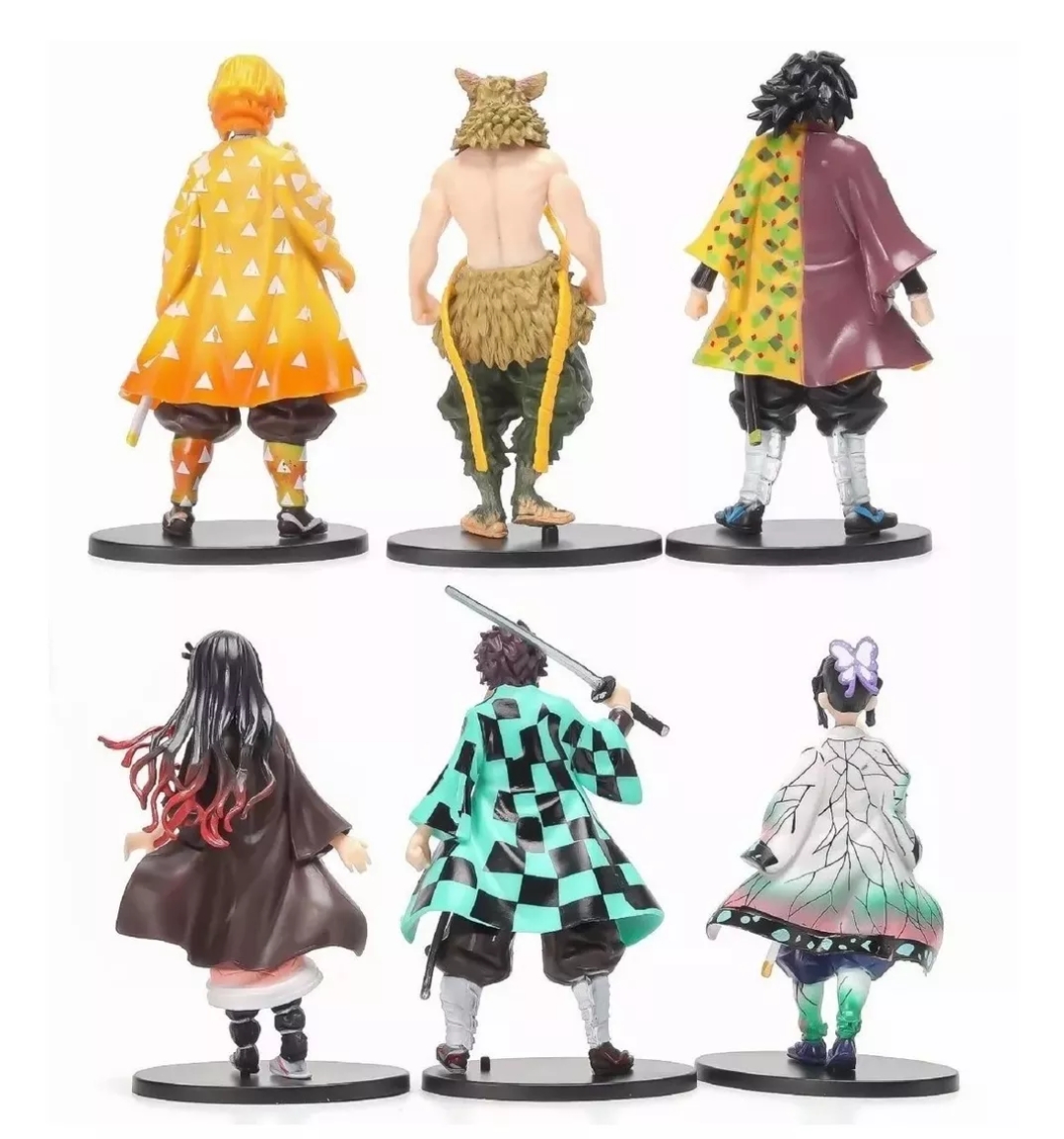 6 Piezas Anime Demon Slayer Colección Figuras De Juguete