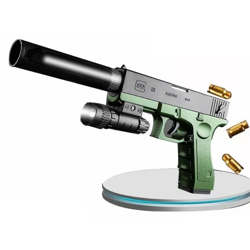 Pistola Glock De Juguete Con Silenciador Para Niños