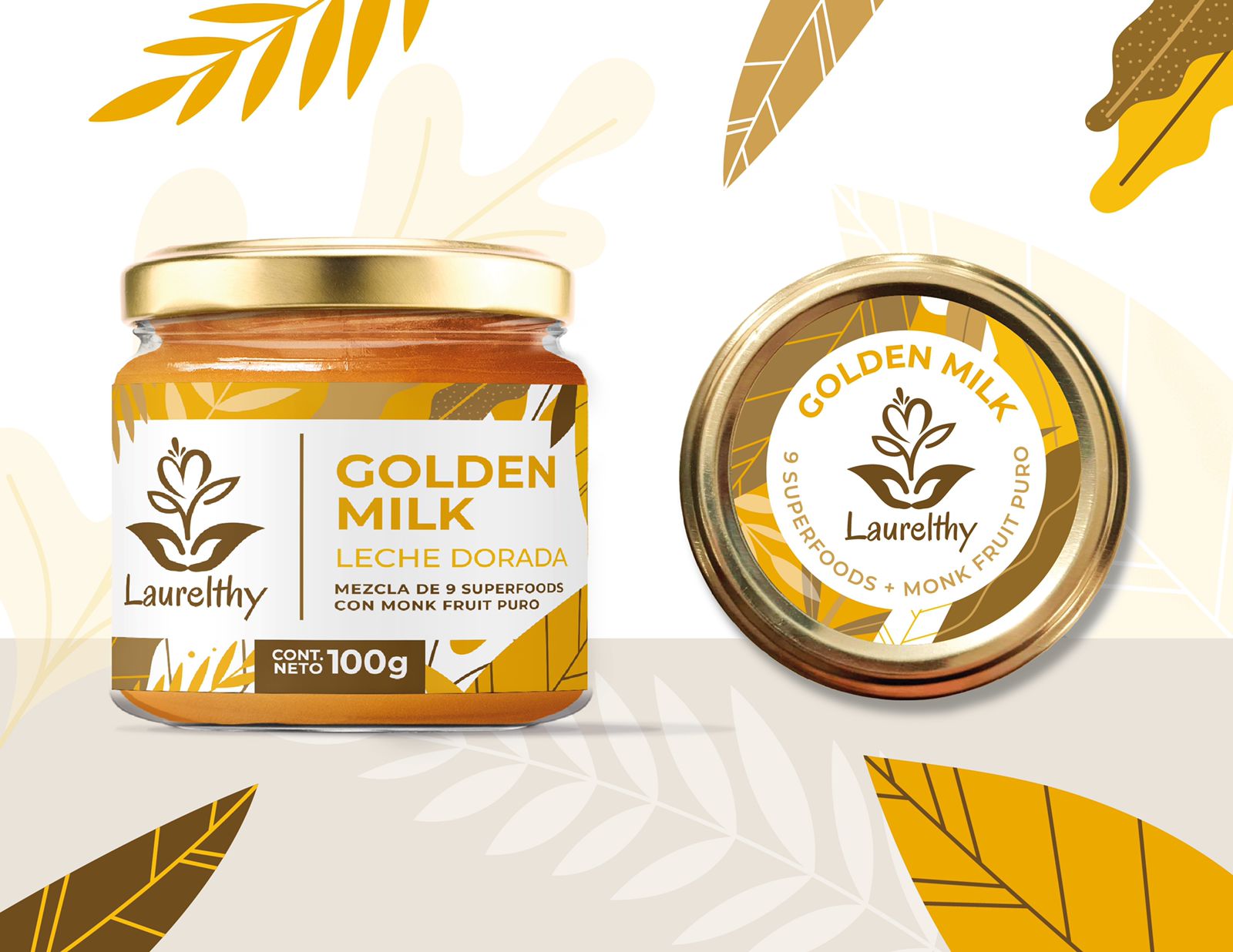 Laurelthy Golden Milk - Leche Dorada En Polvo 100g