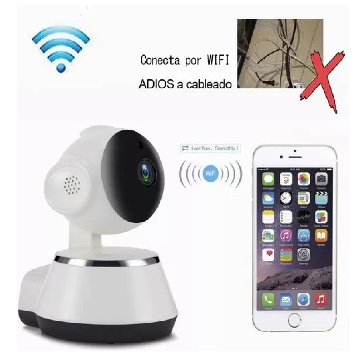 Camara Ip Wifi Vigilancia Alarma App V380 Robotica Español