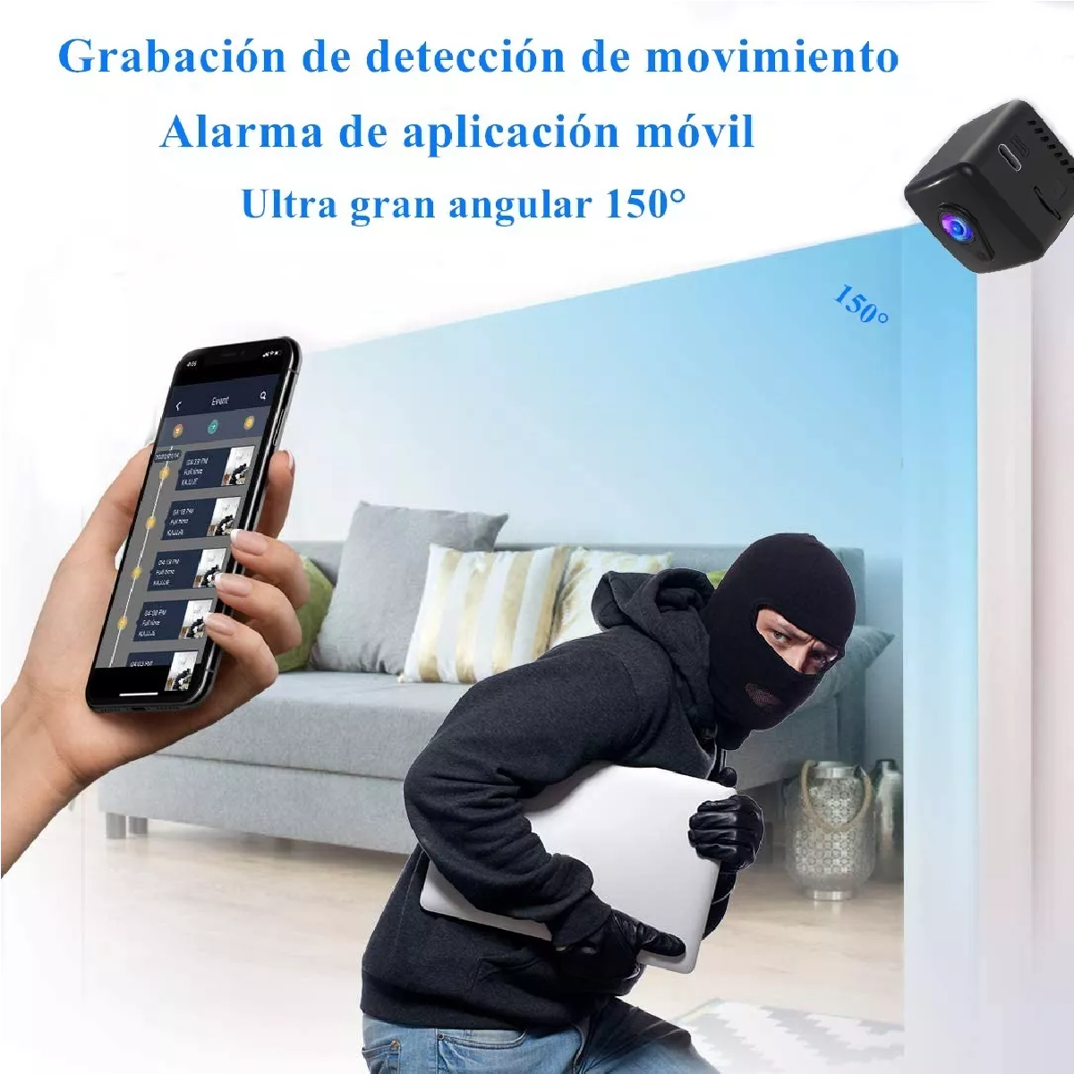 Mini Cámara Espía 1080p Wifi Con Batería Recargable 7 Horas