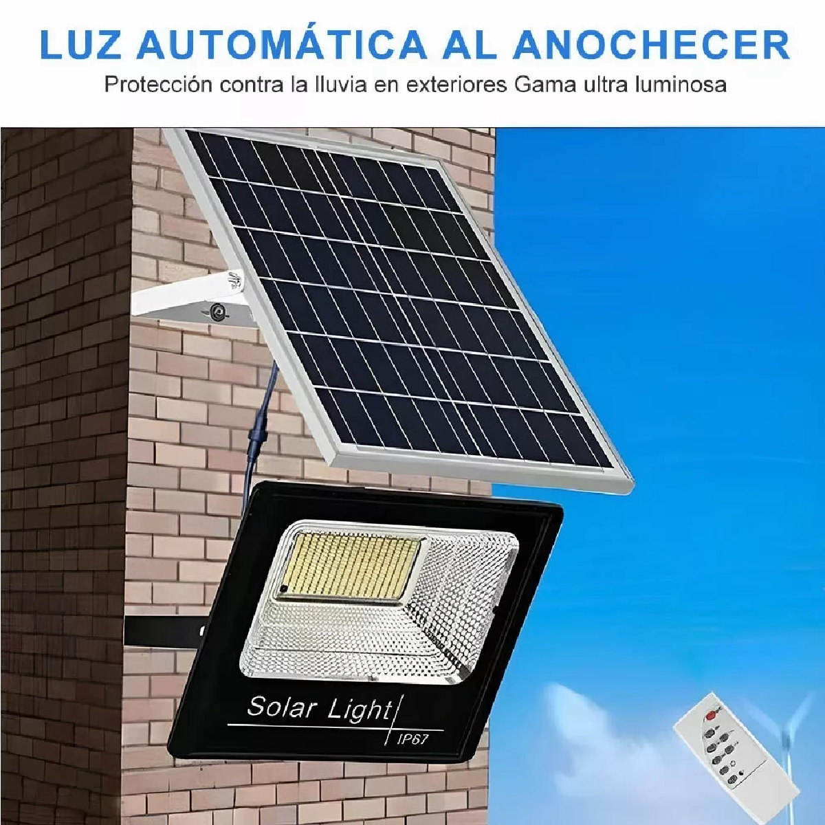 Mejor Lampara Solar Para la Casa con Panel Luz De Techo Impermeable Con  Remoto