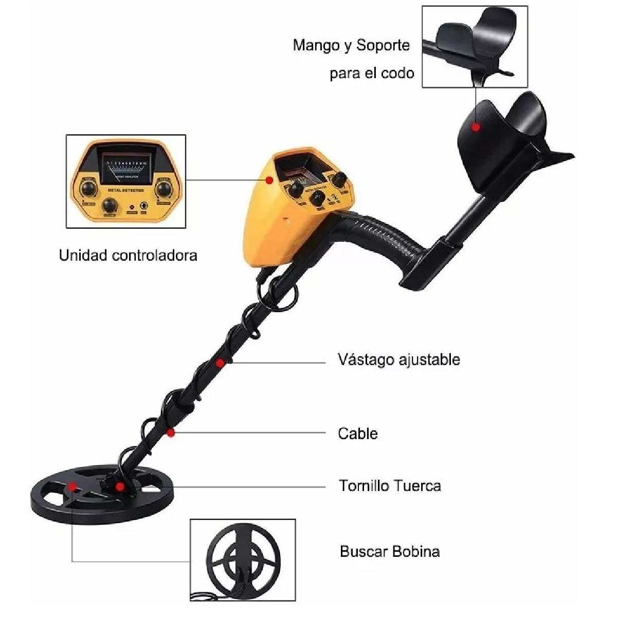 Detector Metales Subterraneos Alta Precisión Encuentra Oro