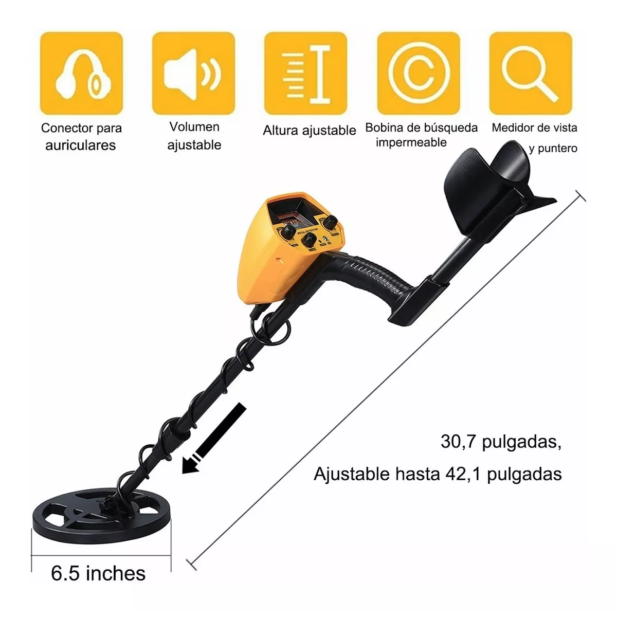 Detector Metales Subterraneos Alta Precisión Encuentra Oro