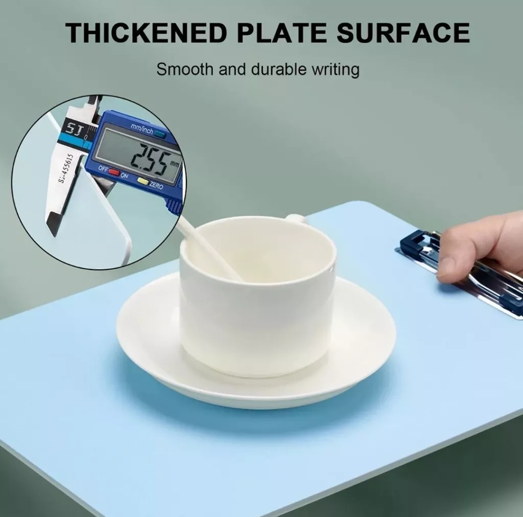 5 Portapapeles De Plástico Con Clip De Metal A4 Tabla Sujeta