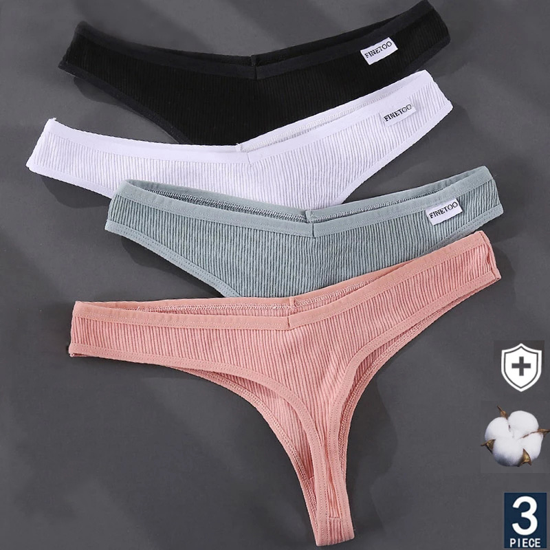 Tangas de algodon 3 bragas.