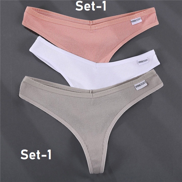 Tangas de algodon 3 bragas.