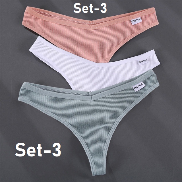Tangas de algodon 3 bragas.