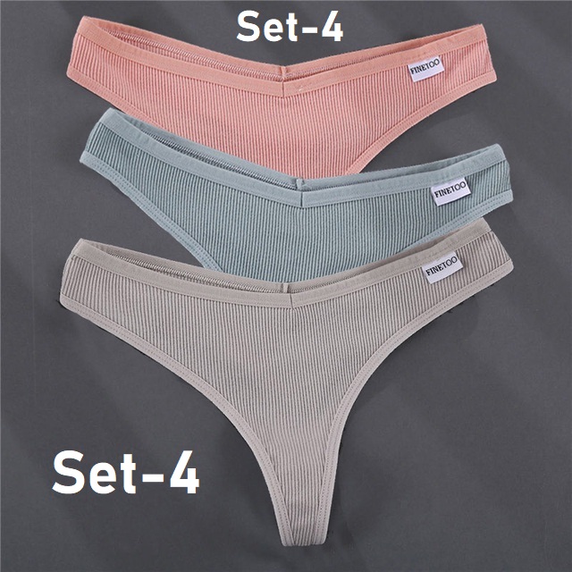 Tangas de algodon 3 bragas.