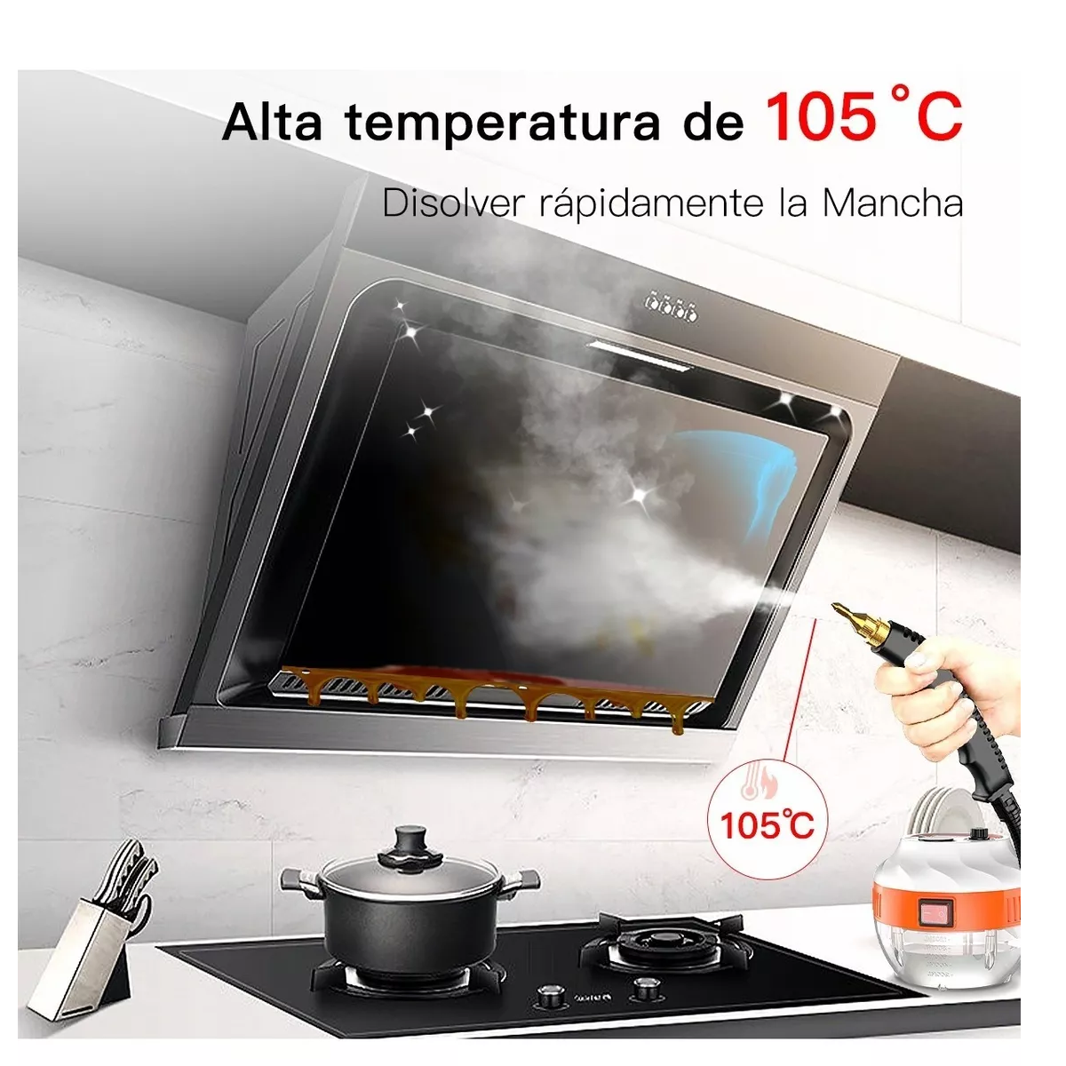 Limpiador De Vapor Presurizado De Alta Temperatura 2800w