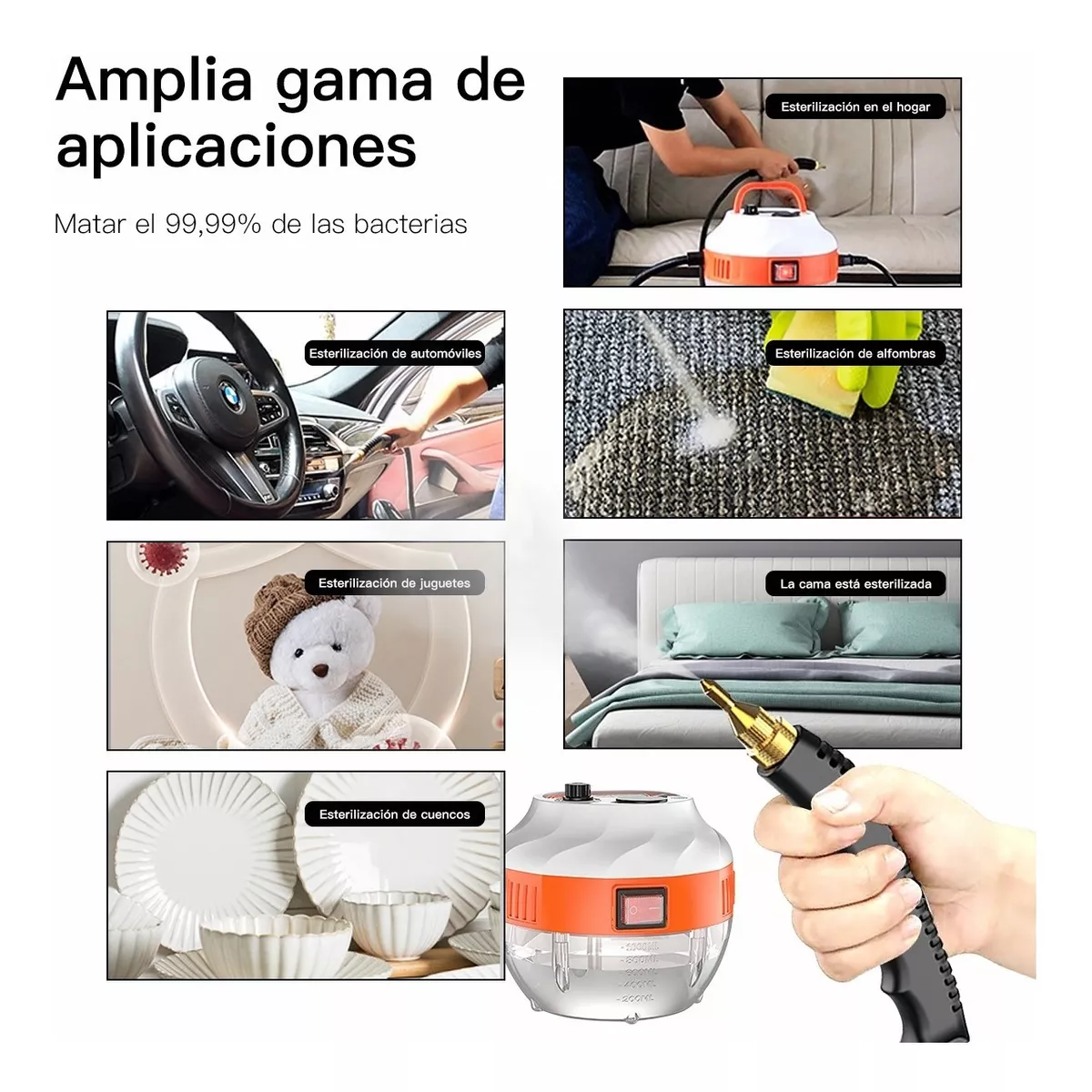 Limpiador De Vapor Presurizado De Alta Temperatura 2800w