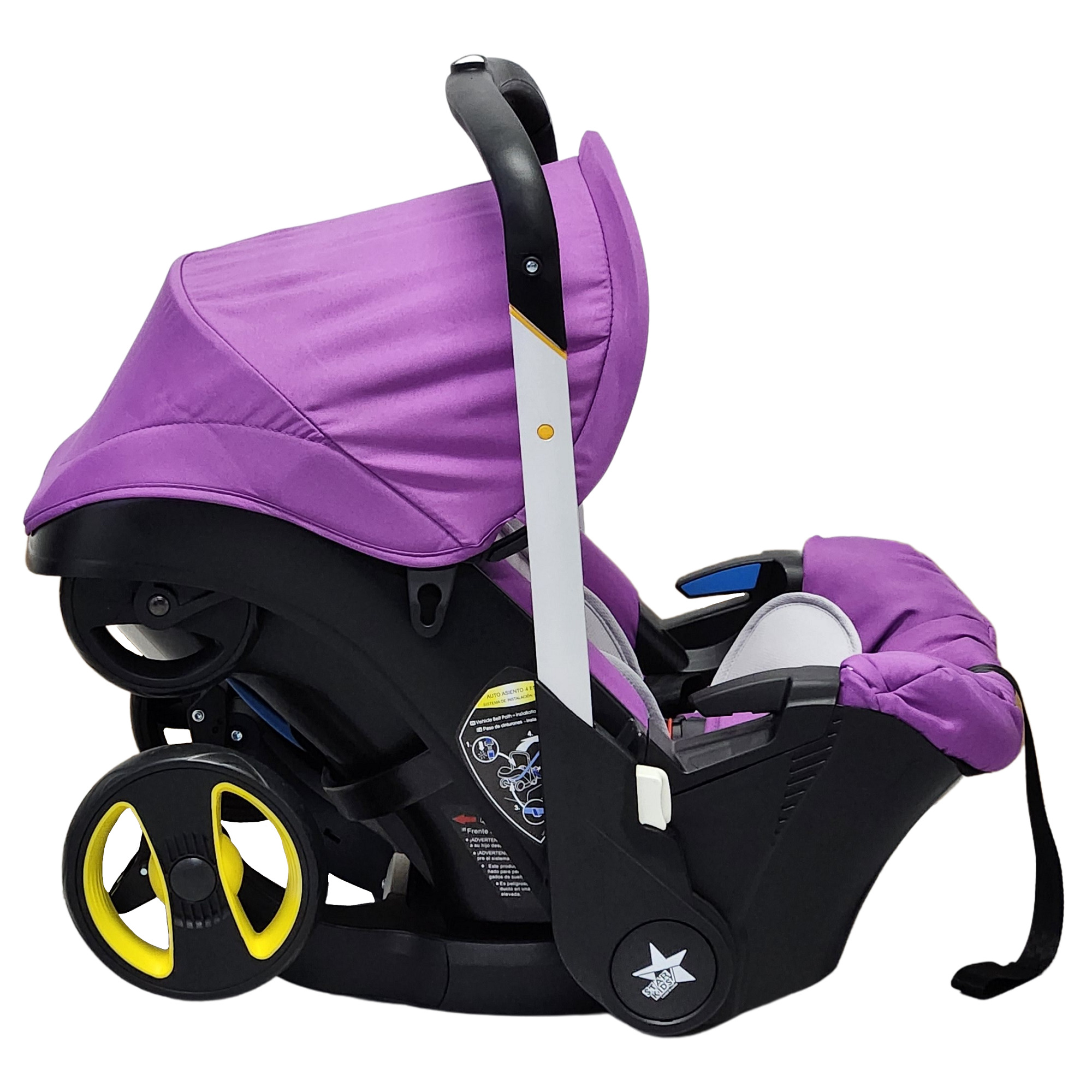 Carriola Para Bebé Starkids Polux Convertible 4 en 1 Con Pañalera Dream Purple