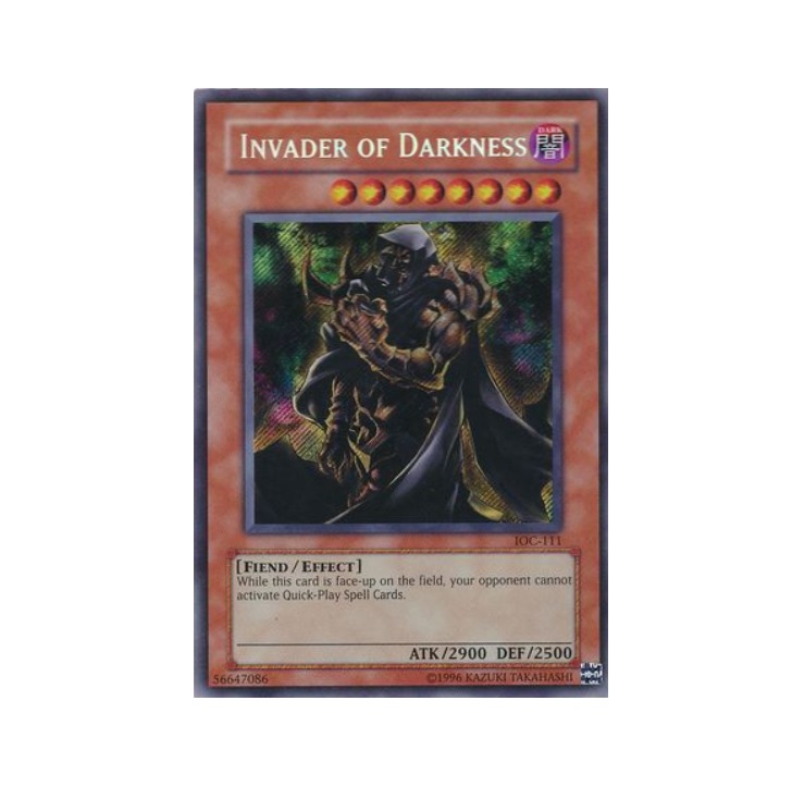 Yugioh Invader of Darkness Secret Rare - Konami