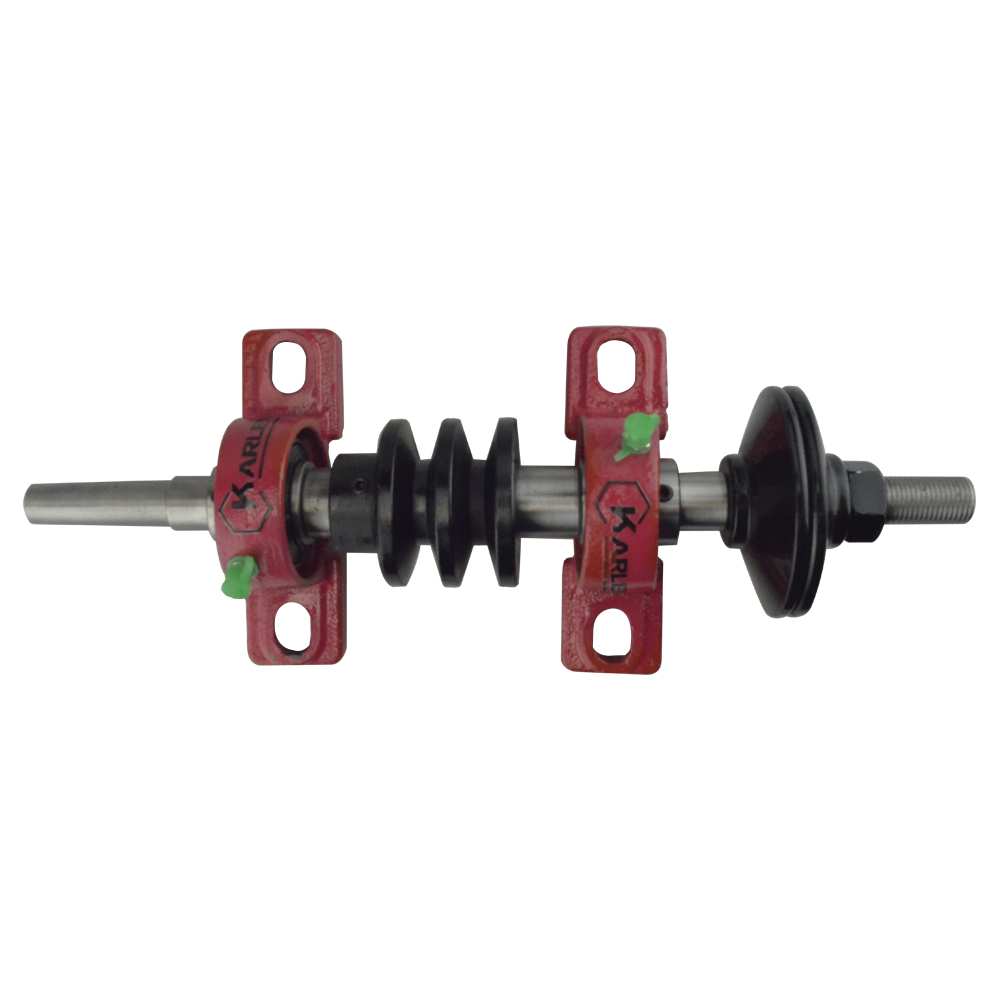 Karlen Mandril Para Esmeril Cardas o Pulidoras De Doble Polea Banda V sin Broquero, Ideal para aplicaciones de uso pesado para trabajar con metal y madera, Largo 30cm / Ent. 16mm / Broquero 13mm