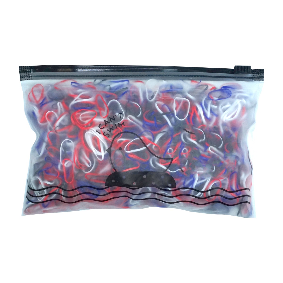 Ligas de Látex Para El Cabello bolsa con 1000pz aproxima BLANCO NEGRO ROJO AZUL REY