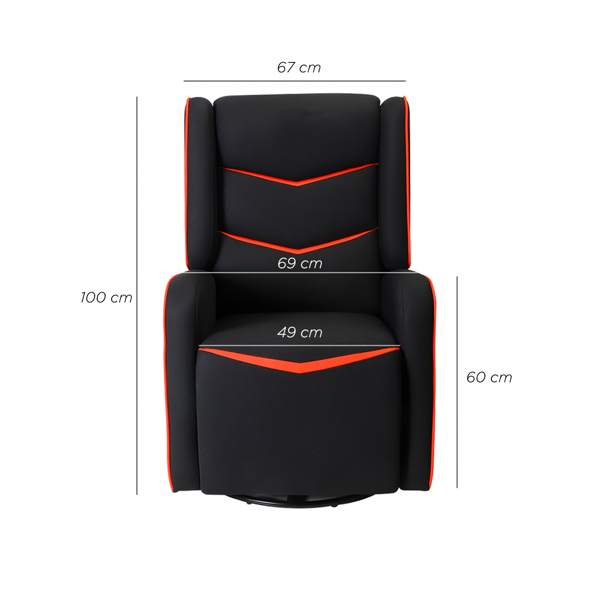 Sillón Gamer Reposet Giratorio Cronos Rojo