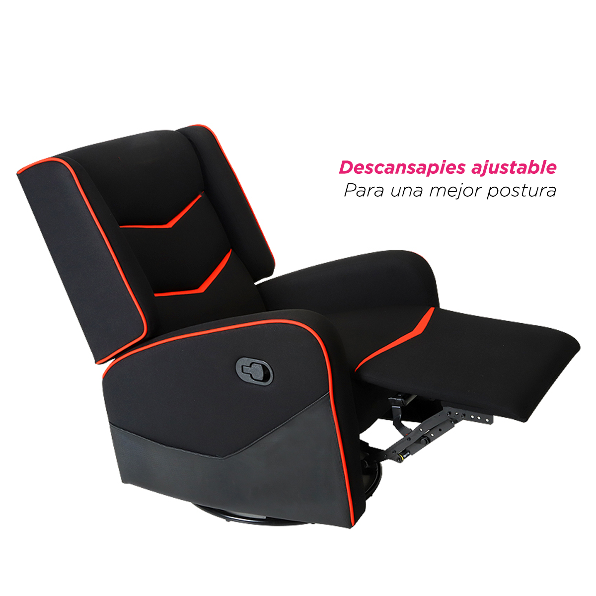 Sillón Gamer Reposet Giratorio Cronos Rojo