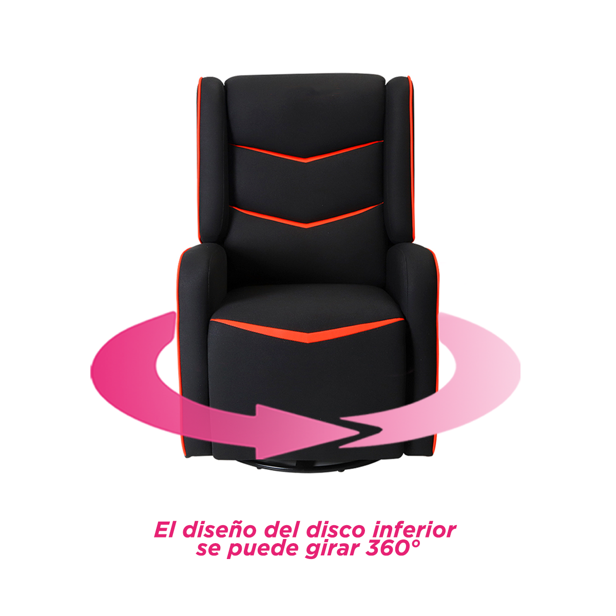 Sillón Gamer Reposet Giratorio Cronos Rojo