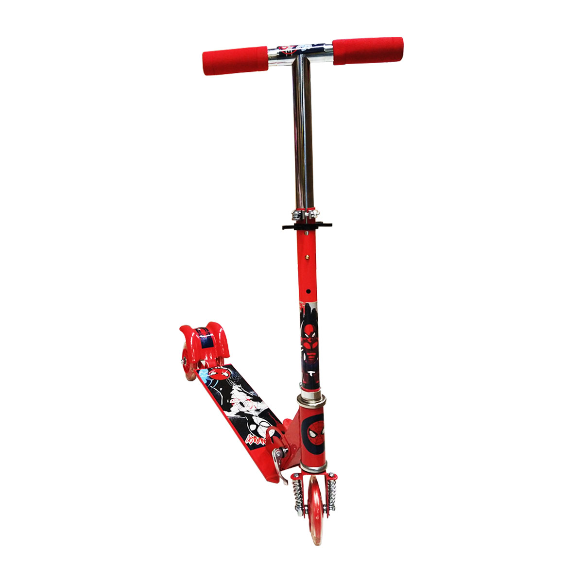 Scooter Patin del diablo para niños con luz Spiderman Rojo