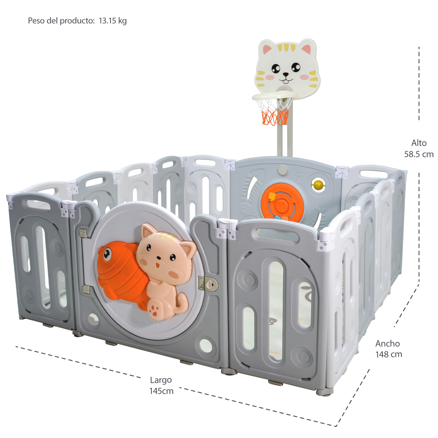 Corral Seguridad Bebe Plegable Area Infantil Gimnasio Juegos