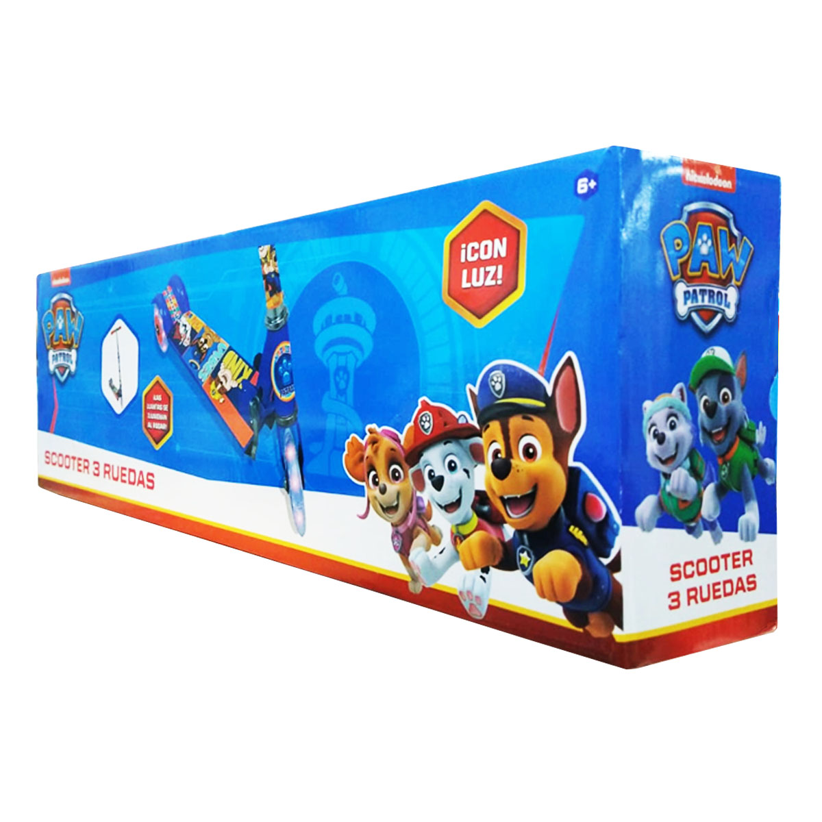 Scooter Patin del diablo para niños con luz Paw Patrol